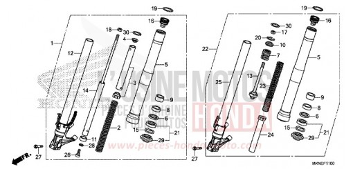 FORCELLA ANTERIORE CBR650RAK di 2019